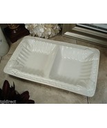 D&#39;Lusso Designs Couture Ivory Pattern 2 Part Serving Dish Relish Tablewa... - £11.59 GBP