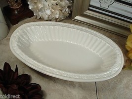 D&#39;Lusso Designs Couture Ivory Pattern Oval Serving Bowl Vegetable Tablew... - £13.91 GBP