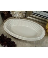 D&#39;Lusso Designs Couture Ivory Pattern Oval Serving Bowl Vegetable Tablew... - £13.91 GBP