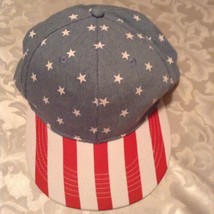 July 4th adult one size Berkshire Fashions hat patriotic cap USA flag blue - £10.89 GBP