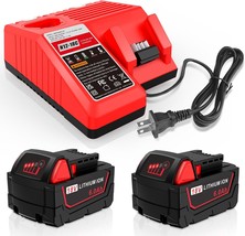 2Pack 18V 6.0Ah Battery Rapid Charger Station Combo Kit - Replacement For, 1841 - £84.01 GBP