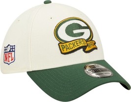 Green Bay Packers Mens New Era Sideline 39Thirty Chrome White Stretch-Fit Hat - £19.76 GBP