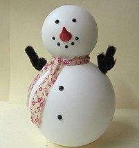 Frosted Glass Snow Person Red - £6.32 GBP