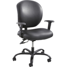 Safco Alday 24/7 Task Chair - Black Polyester Seat - Black Vinyl... - £324.53 GBP