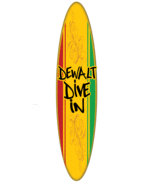 6&#39; wall hanging surf board surfboard decor hawaiian surfing bob marley d... - £136.88 GBP