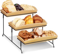 Erytlly 3 Tier Serving Stand Collapsible Trays &amp; Platters For Fruit Dessert - £33.81 GBP