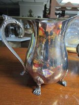 1970s Compatible with Leonard Silverplate Water Pitcher with Ice Lip 9&quot; ORIGINAL - £36.06 GBP