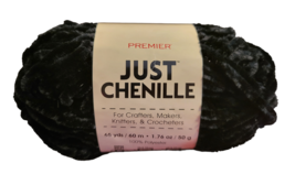Premier Yarns Just Chenille Super Bulky Yarn - New - Black - £6.31 GBP