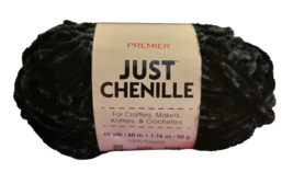 Premier Yarns Just Chenille Super Bulky Yarn - New - Black - $7.99