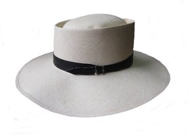 Alpakaandmore Marinera Panama Hat Peruvian Toquilla Palm Straw Ivory (Large) - £110.76 GBP