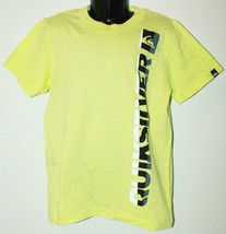 Quiksilver Logo Brand - Kids Tshirt Apparel Yellow Neon Shirt Youth Size 5 - £3.12 GBP