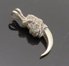 925 Sterling Silver - Vintage Carved Animal Sharp Foot Nail Pendant - PT... - £57.49 GBP