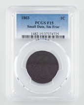 1803 1C Large Cent Graded by PCGS as F15 Small Date, small Frac Great Coin - £414.50 GBP