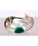 LOVELY WHALE CLEAR &amp; GREEN ART GLASS/CRYSTAL PAPERWEIGHT - £15.12 GBP