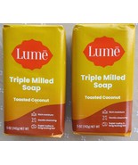Lume Triple Milled Soap TOASTED COCONUT Moisture &amp; Gentle Cleansing Bar 5oz - £20.40 GBP