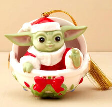 Lenox Disney Grogu In Pram Ornament Figurine Mandalorian Star Wars Chris... - $25.65
