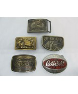 Vintage TRUCK CAR MOTORCYCLE Belt Buckle Lot Brass Other Metal VG Used C... - £62.91 GBP