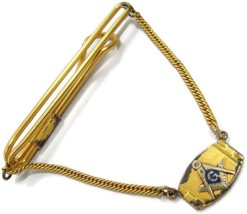 Masonic 1/20 12K GF Correct Quality Tie Bar Chain Collectable Vintage - £30.57 GBP