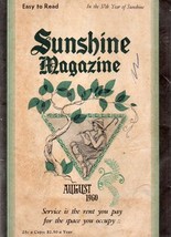 Sunshine Magazine August 1960 (Vol XXXVII, No. 8) Staple Bound  – 1960 - $18.00