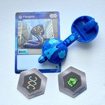 Bakugan Battle Planet Blue Aquos Fangzor Figure B600 Card And 2 Bakucores As Is - £19.89 GBP