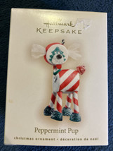 Hallmark Christmas Keepsake Ornament Peppermint Pup Handcrafted Dated 2007 - £7.46 GBP