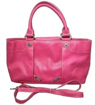 Vintage Tommy Hilfiger Faux Leather Satchel Crossbody Bag Purse Pink - $19.76