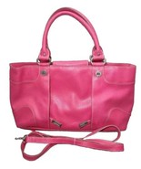 Vintage Tommy Hilfiger Faux Leather Satchel Crossbody Bag Purse Pink - £15.77 GBP