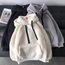 Women Hooded Sweatshirt Long Sleeve Warm Unisex Hoodie Fleece Winter Pullover - £42.51 GBP