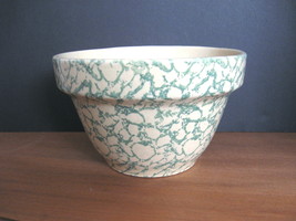 Robinson-Ransbottom Spongeware Green 7&quot; Mixing Bowl, RRP Pottery, Rosevi... - $27.00