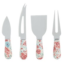 The Pioneer Woman Gorgeous Garden Cheese Knife and Fork Serving Set 4 Piece - £16.63 GBP