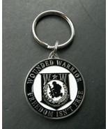 WOUNDED WARRIOR ROUND KEYRING KEY RING CHAIN 1.5 INCHES - £6.29 GBP
