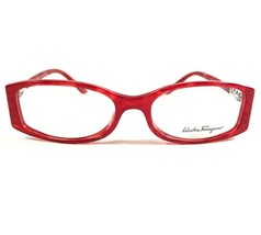 Salvatore Ferragamo Eyeglasses Frames 2667 656 Clear Red Silver Chains 5... - $65.24