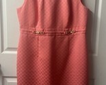 Tahari Arthur Levine Sleeveless Dress Sheath Plus Size 16 Coral Cutouts ... - $24.70