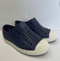 Native Jefferson Shoes Youth Kids Boys Navy Blue Slip On Water Sneaker Size 8 - £21.87 GBP