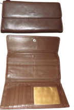 Vintage Gino Velentini Vera Pelle Brown Leather Tri Fold Wallet - £24.16 GBP