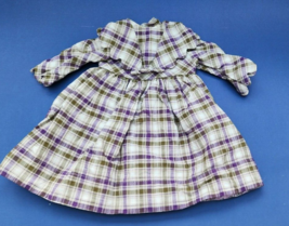 American Girl Kirsten Purple Plaid Promise Dress Excellent Condition - £108.77 GBP