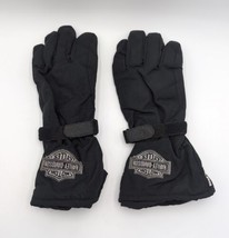 Harley Davidson Motorcycles Gore-Tex Gloves Large Wpl 13171 Black SMALL HOLE - £37.15 GBP