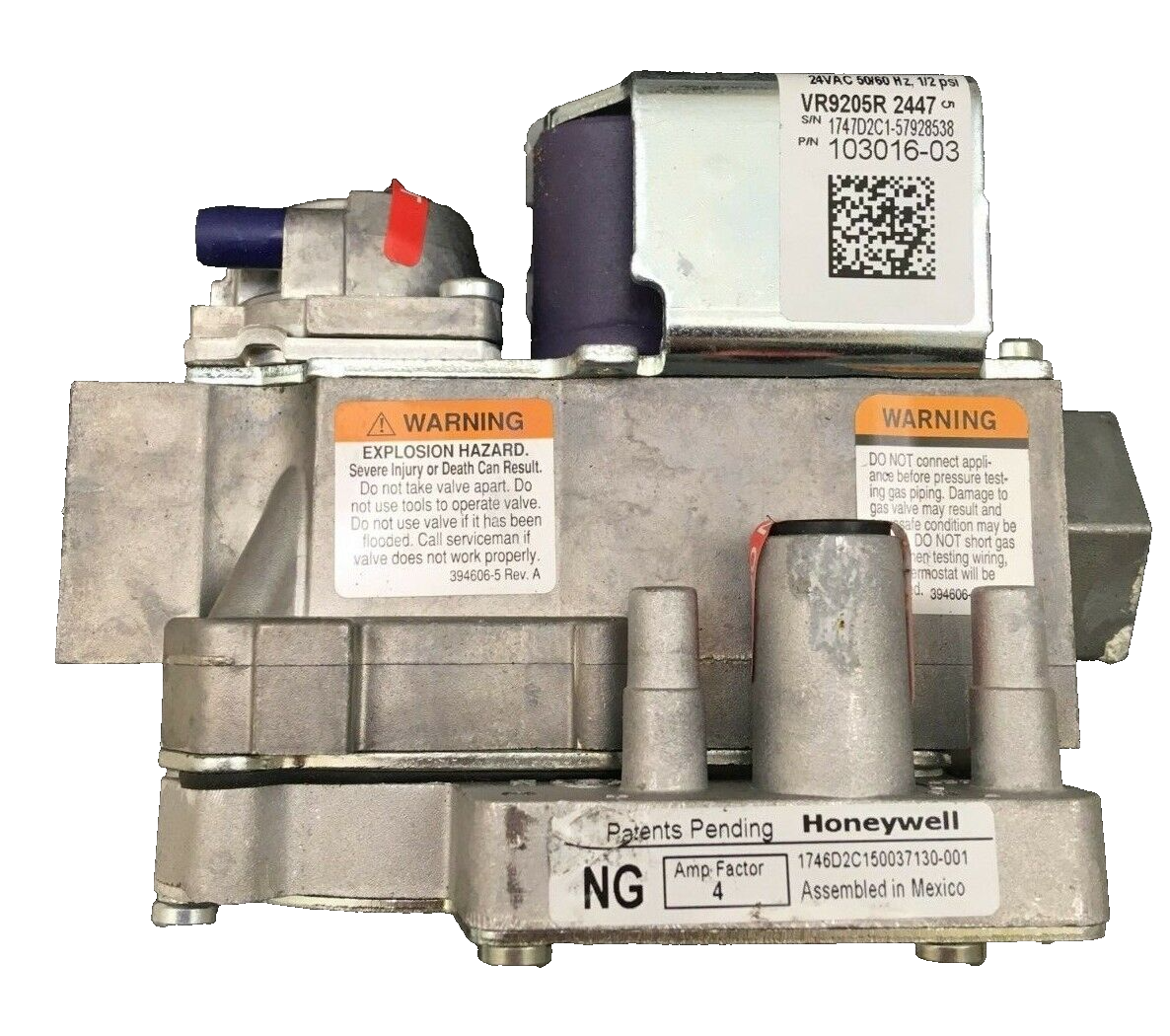 Honeywell VR9205R2447 NATURAL GAS VALVE Lennox P/N 103016-01 used #G272 - $35.00