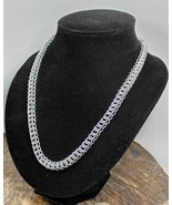 Aluminum Chain mail Neck Piece Silver Color for Adults – Handmade intima... - £40.41 GBP+
