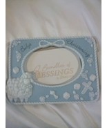 Vtg ENESCO Porcelain  Mini Baby Boy Christening Frame - $52.12 MXN