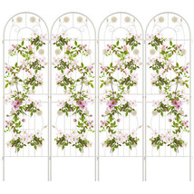 4 Pack 71 x 20 Inches Metal Garden Trellis for Climbing Plants-White - C... - $2,766.66 MXN