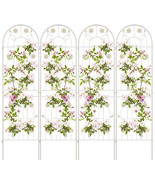 4 Pack 71 x 20 Inches Metal Garden Trellis for Climbing Plants-White - C... - $204.82 CAD