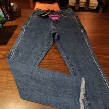 NEW with tags Bratz Dolls Kill denim jeans, size 24&quot; x 26&quot; rhinestones - £38.95 GBP