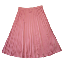 NWT J.Crew Pleated Midi in Pale Blush Pink Satin A-line Skirt 12 $98 - $71.28