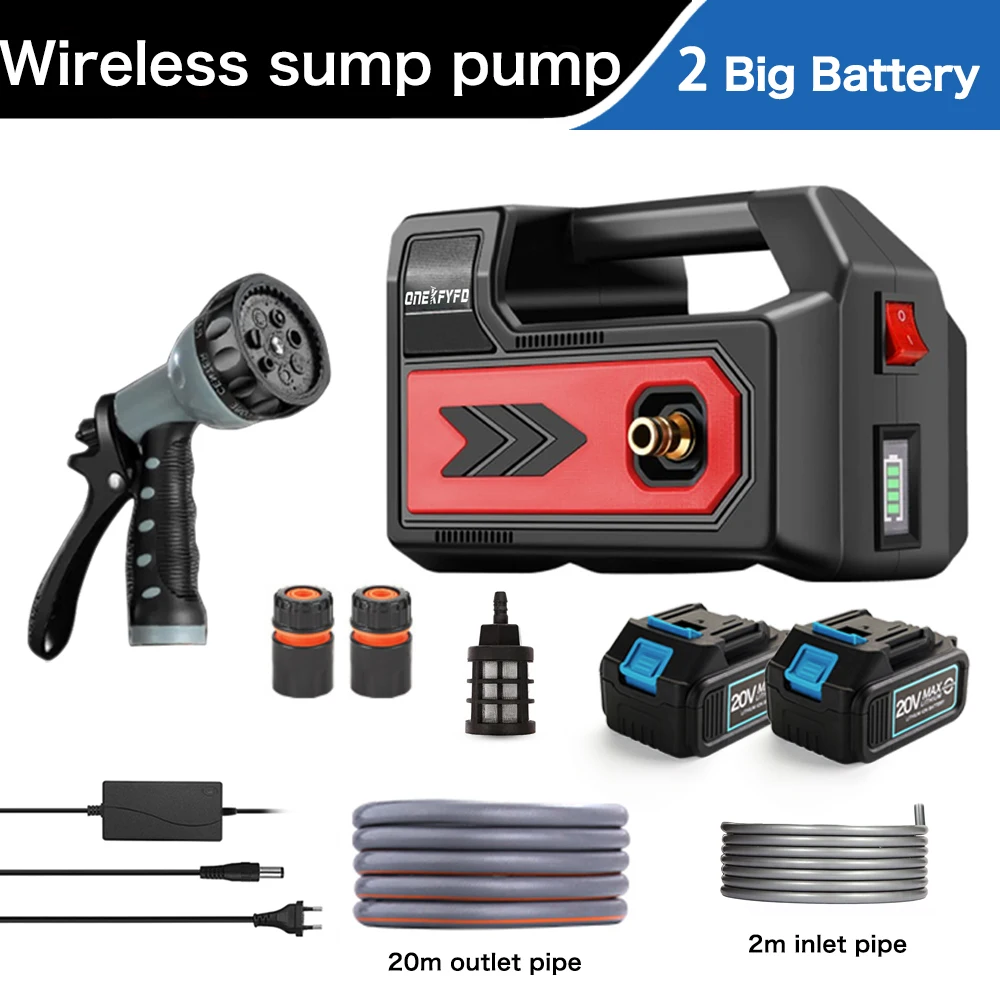 20M Mini Wireless Cordless Water Pump Durable Agricultural Irrigation Car Wash S - £301.48 GBP