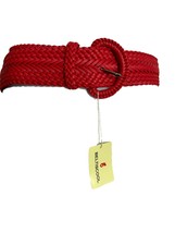 Beltiscool Womens Red Braided Woven Belt New Size M/L - £14.74 GBP