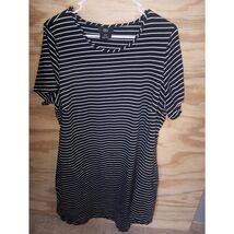 CCX Women's Plus 18 Stripes T-shirt Dress Casual Scoop Neck Minimalist C... - $9.45