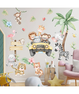 Nursery Stickers,Wallpaper girl-Boy room,Decals,jungle Animals sticker - £12.47 GBP