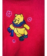 Disney Store Winnie The Pooh Coat Girls Size Small Red Fleece Collared Coat - $16.29 CAD