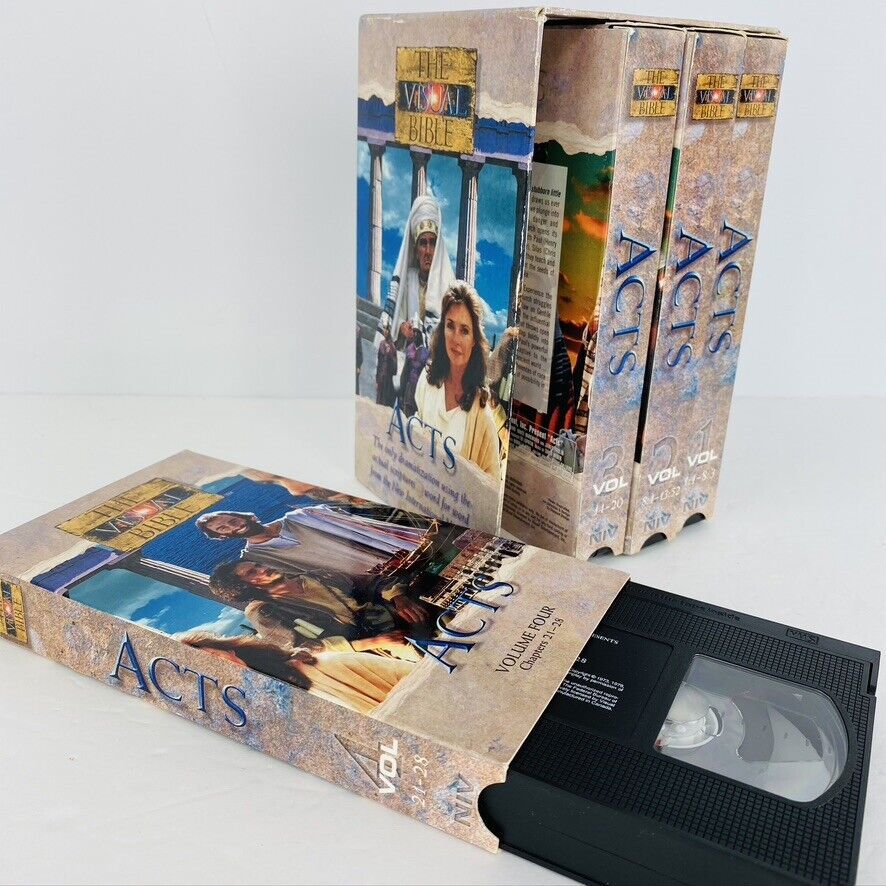 The Visual Bible Acts VHS 4 Volume Sets Christian Scripture - $24.99